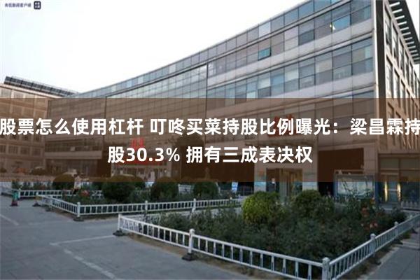 股票怎么使用杠杆 叮咚买菜持股比例曝光：梁昌霖持股30.3% 拥有三成表决权